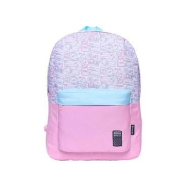 Imagem de Mochila De Costas Escolar Whint Basic Fem Trave Rosa