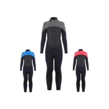 Imagem de Macacão Long John Roupa Borracha Neoprene Infantil Unissex Natação Sur