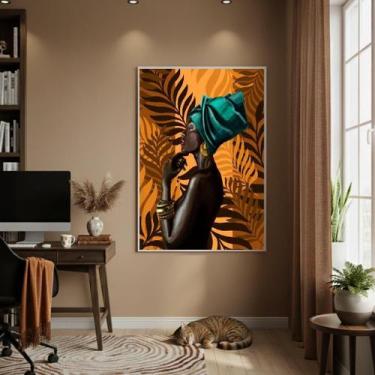 Imagem de Quadro Decor Mulher Selva 70X50Cm Mold Preta - Quadros On-Line