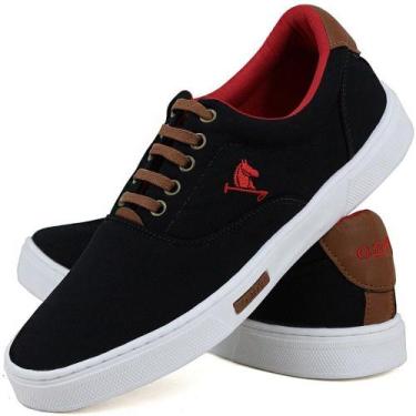 Imagem de Tenis Casual Basico Polo Joy Traseira Acolchoada com Cadarço e Sola Bo