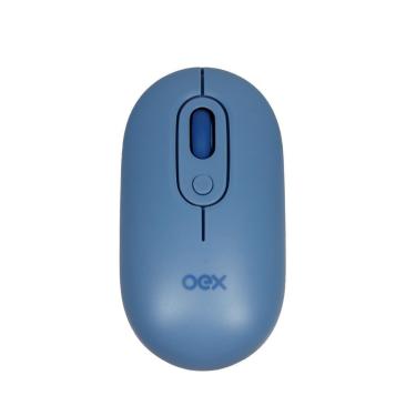 Imagem de Mouse Retro Sem Fio Wireless PC Notebook Oex MS604 Azul-Unissex