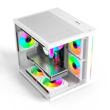 Imagem de Gabinete sem fonte c3tech gaming aquarius mt-g810wh - branco - C3 TECH