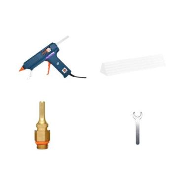 Imagem de Pistola De Cola Quente 150W Com Controle De Temperatura, Bastões De Co