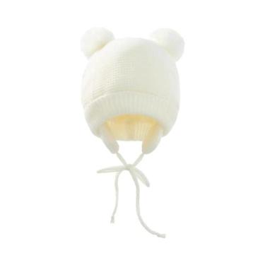 Imagem de Conjunto De Gorro E Luvas De Inverno Unissex Para Bebês, Gorro De Lã Q