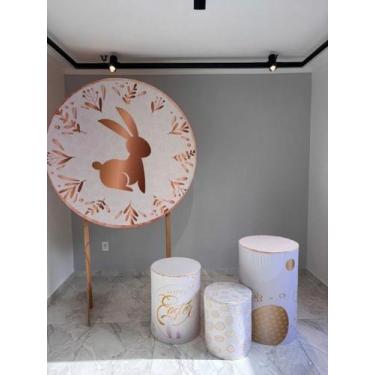 Imagem de Painel Redondo 1,50m E Trio Capa De Cilindro Pascoa 2 - Fantasia Bras,