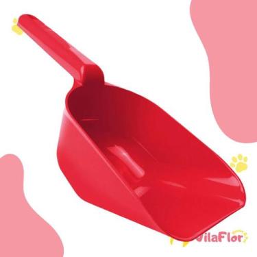 Imagem de Pá Dosadora para Ração 200g para Cães e Gatos - Brinqpet, Vermelho