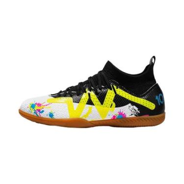 Imagem de Tênis De Futebol Indoor Unissex De Cano Alto Com Solado Plano Para Tre