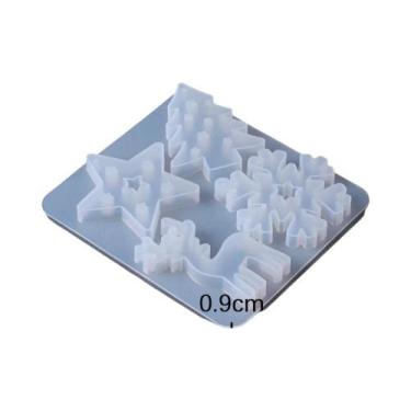 Imagem de Molde De Silicone Para Resina Em Formato De Floco De Neve De Árvore De