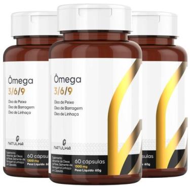 Imagem de KIT 3X Ômega 3/6/9 ( Óleo de Peixe, Linhaça e Borragem) 60 Cápsulas - 