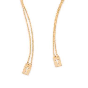 Imagem de Escapulário Rommanel Masculino Medalha Cruzes Vazadas 531911 Cor:Doura