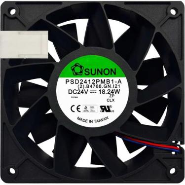 Imagem de Cooler PSD2412PMB1-A 24V 18.24W 0.76A 3L 3P 120X120X38MM B2 - Sunon