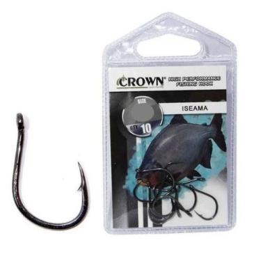 Imagem de Anzol Crown Iseama Black n 9 com Farpa 10 Pçs