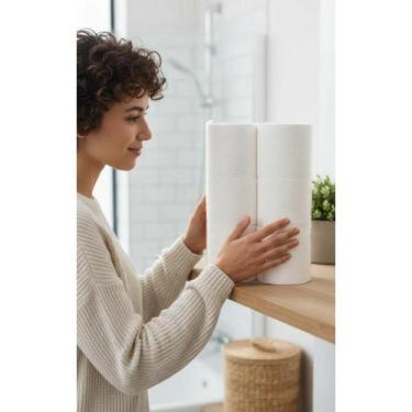 Imagem de 2x Papel Higiênico Folha Tripla 12 Rolos 20m - Toque Macio - Congratul