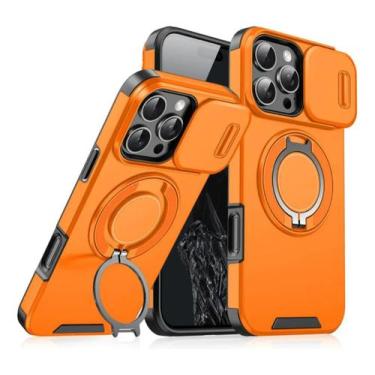 Imagem de Capa Armor Titan iPhone 17 Pro Suporte Magnetico Metalico Indução Tamp