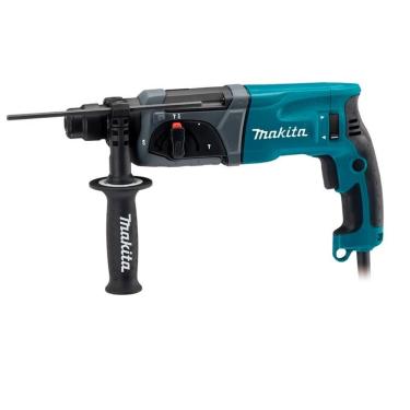 Imagem de Martelete Combinado Makita HR2470, Rotativo, Rompedor, 800W, Preto/Azul 220V