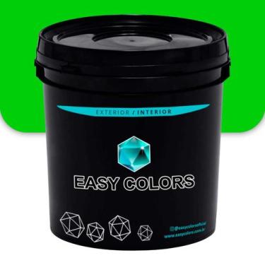 Imagem de Tinta Acrílica Easy Colors Standard Rende Muito Fosca 22L -, Verde Lim