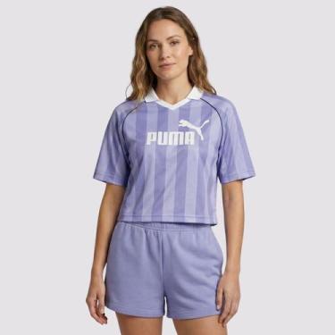 Imagem de Camiseta Puma Ess Jersey Feminina Azul, M