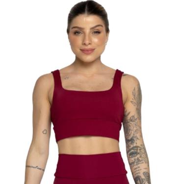 Imagem de Top Smart Alça Grossa Serra e Mar Alta Compressão Sem Bojo Treino Musculação Moda Fitne...