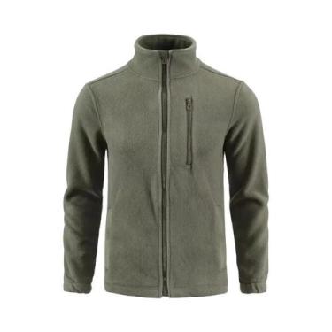 Imagem de Jaqueta De Fleece Camuflada Dupla Face, Cardigã Tático Quente Para Mon