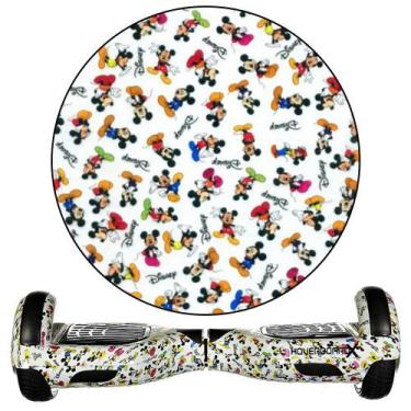 Imagem de Esqueite Elétrico 6,5 Mickey Mouse Branco Hoverboard Led