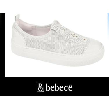 Imagem de Tênis Calce Facil Adulto Feminino Bebecê 2141-854, Branco, 36