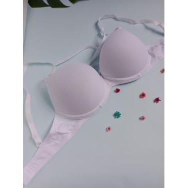 Imagem de Sutiã Strappy Estruturado Microfibra Lisa - CR Lingerie, Branco, 48