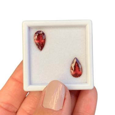 Imagem de Turmalina Rubelita Gota Par 4,53ct - ENE2ESE Gemstone Colored