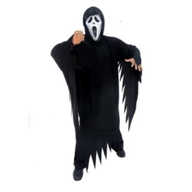 Imagem de Túnica Da Morte Pânico Adulto Halloween Com Capuz - MC Presentes