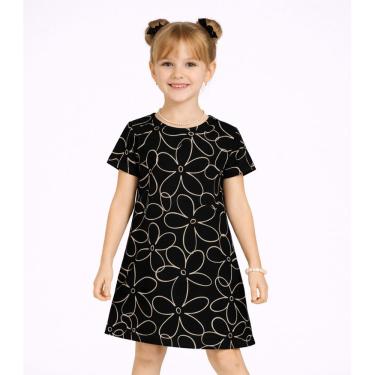 Imagem de Vestido Infantil Estampado Select Preto