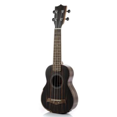 Imagem de Ukulele Eletroacústico Moani Mauna UKEB-21EQ Soprano 21'' Ebony com Bag Luxo UKBG12 Amadeirado
