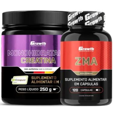 Imagem de Kit Creatina 250g Creapure + Zma 120 Caps Growth