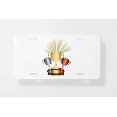 Imagem de Capa para placa de licença Troféus - Capa para placa de carro - Capa para moldura da placa de carro - 15 x 30 cm