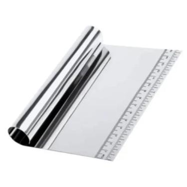 Imagem de Espátula E Raspador De Massas Inox Profissional C/Medidas