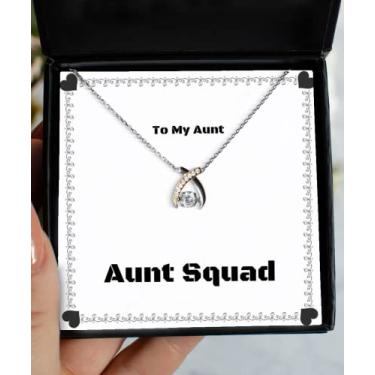 Imagem de SpreadPassion Presentes motivacionais para tia, esquadrão da tia, colar útil de Natal para dançar