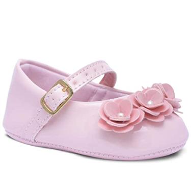 Imagem de Sapatilha Bebe Pópidi Infantil Menina Mini Flores 01.08 (Rosa, BR, Bebê, Alfa, P)