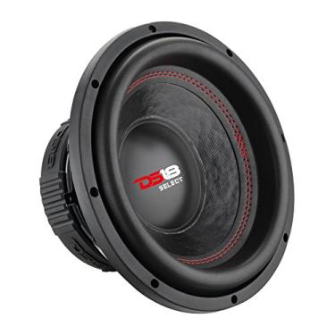 Imagem de DS18 Alto-falante de áudio subwoofer automotivo SLC10S - cone de fibra de vidro de papel, cesta de aço preto, bobina de voz única 4 ohms Impedância, potência máxima de 440W e envoltório de espuma para sistema de som estéreo de veículos