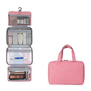 Imagem de Bolsa de maquiagem portátil para viagem bolsa de armazenamento à prova d'água bolsa de cosméticos organizador de ferramentas de maquiagem bolsa de higiene pessoal grande para homem e mulher(B)