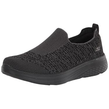 Imagem de Skechers Tênis feminino Max Cushion Lite-Knit Slip on, Preto/cinza, 7