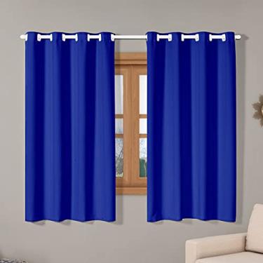 Imagem de Cortina Isa Varão Tecido Oxford 2,00m x 1,40m p/Janela Sala Quarto - Azul Royal