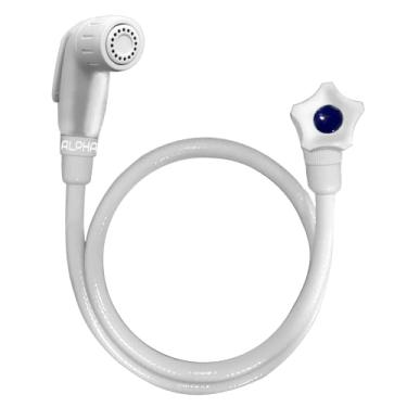 Imagem de Ducha Higiênica Completa Banheiro Lavatório Abs Branca Pop! Cor:Branco