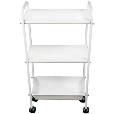 Imagem de Carrinho Auxiliar Manicure Estetica 2 Prateleiras 1 Bandeja