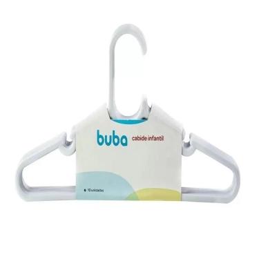 Imagem de Kit Com 10 Cabides Infantil Branco Buba - Cia Bebê