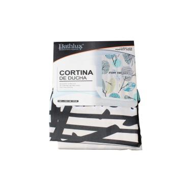 Imagem de Cortina Para Box De Banheiro Em Polyeste Bathlux Folha Verde