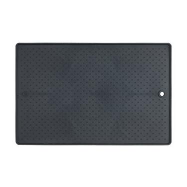 Imagem de Dexas Jogo americano Grippmat flexível antiderrapante para animais de estimação/apanhador de derramamento para tigelas de cães e gatos, 33 x 48 cm, cinza