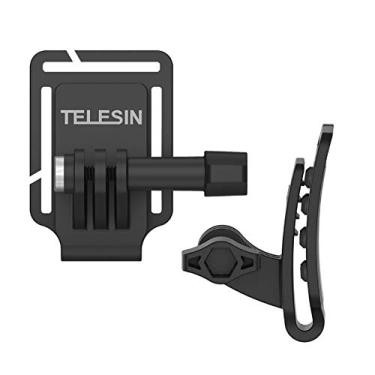 Imagem de TELESIN Suporte com clipe de câmera para mochila de rotação 360 para câmera GoPro Hero 9, Hero 8/7/6/5 Osmo Action, câmera Insta 360 (clipe de chapéu)