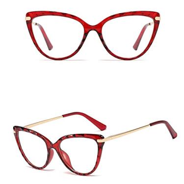 Imagem de Óculos de olho de gato fashion para mulheres retrô feminino óculos claros populares, 2, china