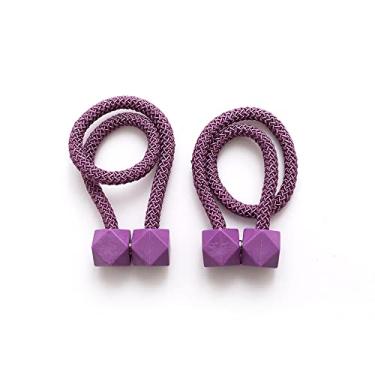 Imagem de Correia de cortina sem perfuração simples, sem instalação, fivela magnética, prendedores de cortina, suportes de cortina, T11,4 pcs