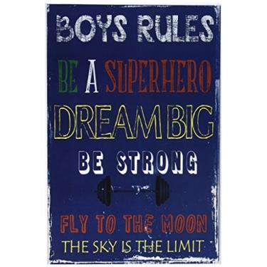 Imagem de The Kids Room by Stupell Placa de parede "Boys Rules The Sky Is The Limit"