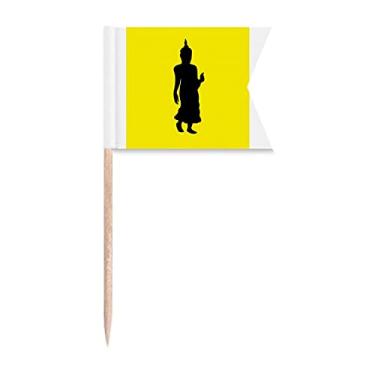 Imagem de Walking Missionary Customs Faith Mellow Toothpick Flags Marcação de rotulagem para bolo de festa comida prato de queijo