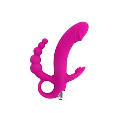 Imagem de Vibrador Feminino 3 em 1 Estimulador Sexual Ponto G, Clitóris e Anal Masturbador Mulher Brinquedos Sexuais Adulto